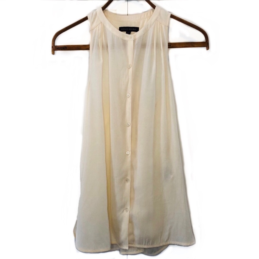 Banana Republic Tback cream blouse, xs